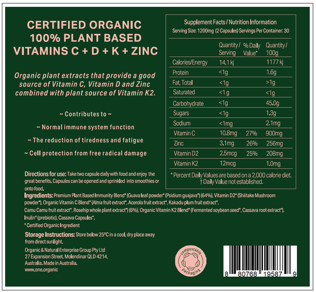 IMMUNE + Certified Organic 2