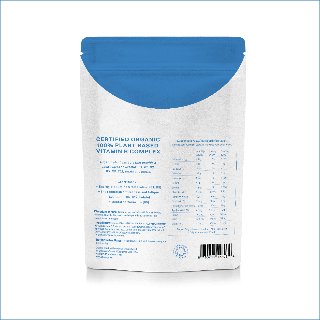 VITAMIN B COMPLEX Certified Organic 1