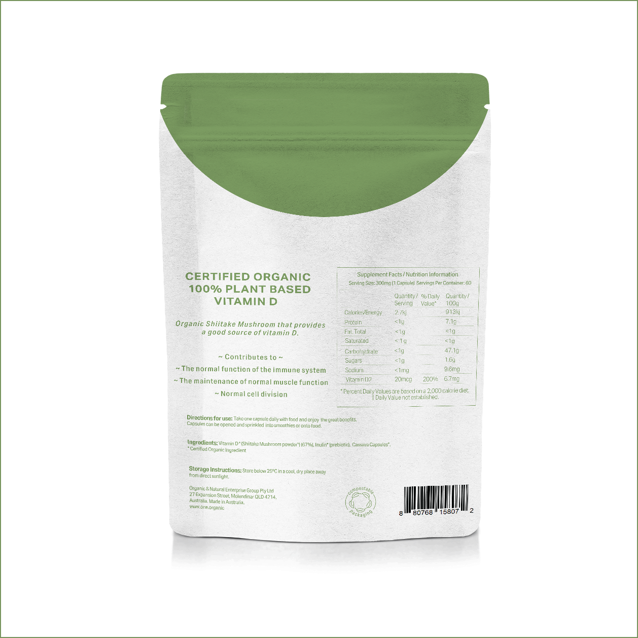 VITAMIN D Certified Organic 1