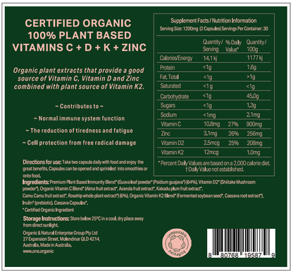 IMMUNE + Certified Organic 2