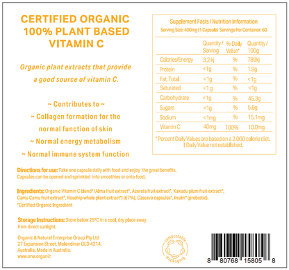 VITAMIN C Certified Organic 2