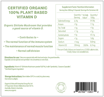 VITAMIN D Certified Organic 2